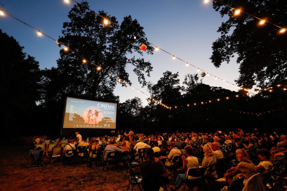 séance de cinéma en plein air en Piémont cévenol